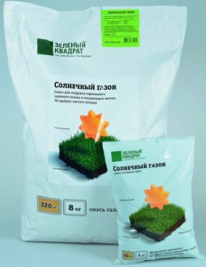Газон СОЛНЕЧНЫЙ Зеленый квадрат 1кг купить