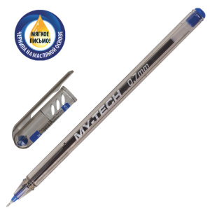 Ручка шариковая масляная PENSAN "My-Tech", СИНЯЯ, игольчатый узел 0,7 мм, линия письма 0,35 мм купить
