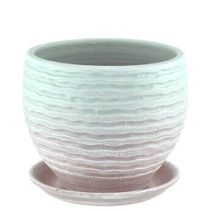 Горшок Зефир шар мята/роз 15см  купить