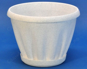 Горшок Знатный  3.9л с подд. (белый.)  купить