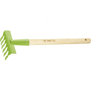 Грабли 6-зубые  витые 120мм с рукояткой,394мм 61758 купить