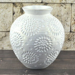 Ваза Астра белая шар h22см купить