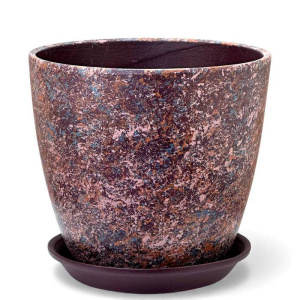 Горшок Роспись бутон яшма лиловый 3.2л 18см купить