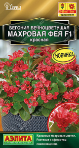 Бегония Фея F1 красная вечноцветущая махровая  купить