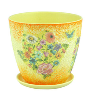 Горшок Декупаж бутон (101) 18см  купить