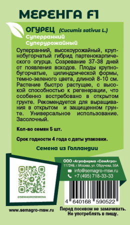 Огурец Меренга F1  купить
