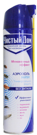 Аэрозоль Супер Универсальный Чистый Дом (двойное расп.) 400мл купить