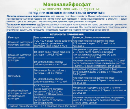 Монокалий фосфат 0.5кг купить