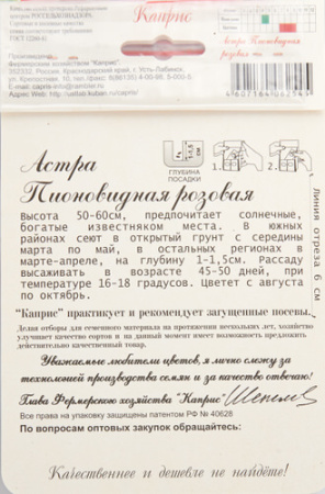 Астра Пионовидная Даная (Розовая)/1шт купить