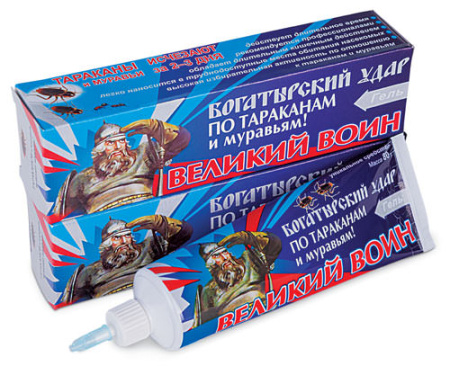 Великий Воин гель от тараканов и муравьев туба 80г купить